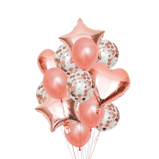 Picture of BALLOON BUNCH ROSE GOLD 14 BALLOONS